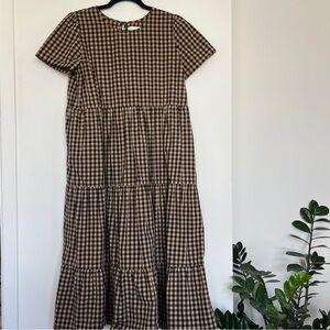 Tradlands Tiered Chalet Dress in Coffee